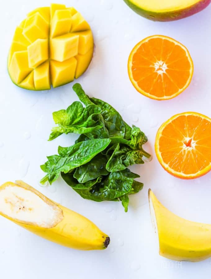 kick inflammation mango spinach smoothie-ing.