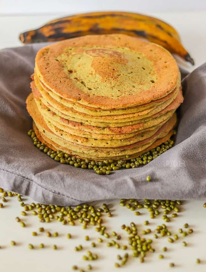 Mung Bean Vegan Pancakes - FOODHEAL