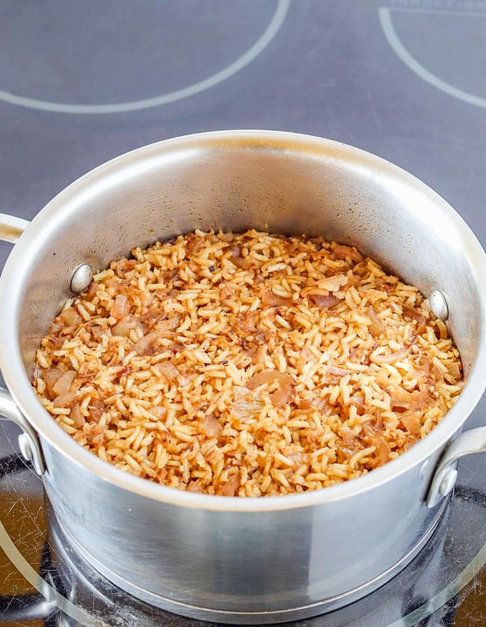 pilau rice, brown rice recipe, vegan rice