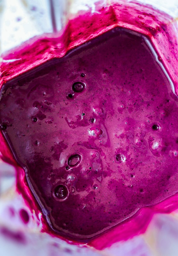 zucchini & blueberries mix in a blender