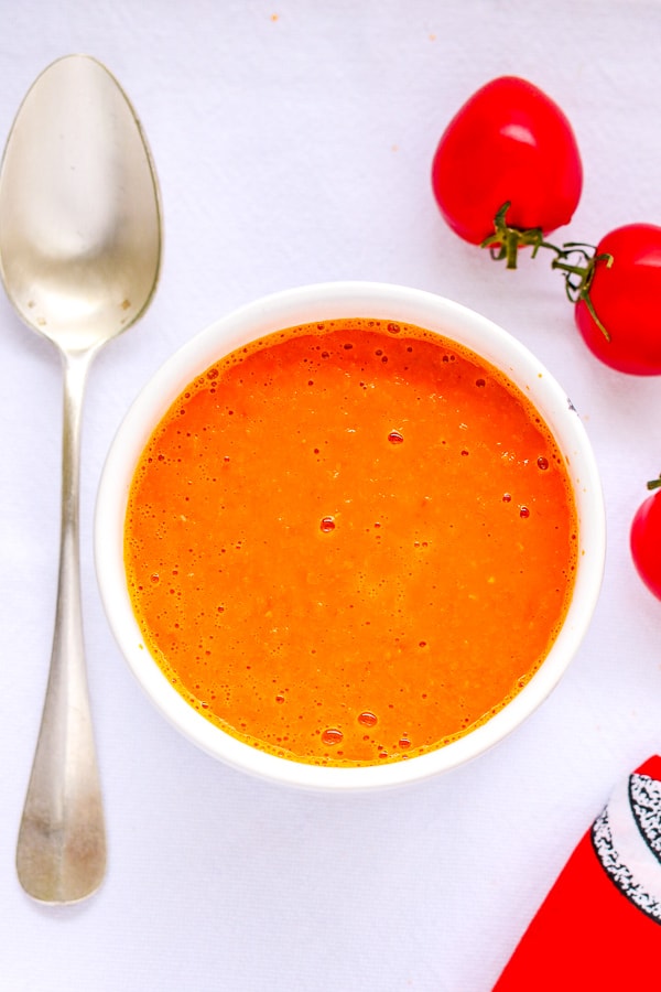 Fresh homemade turmeric tomato soup • FOOD HEAL