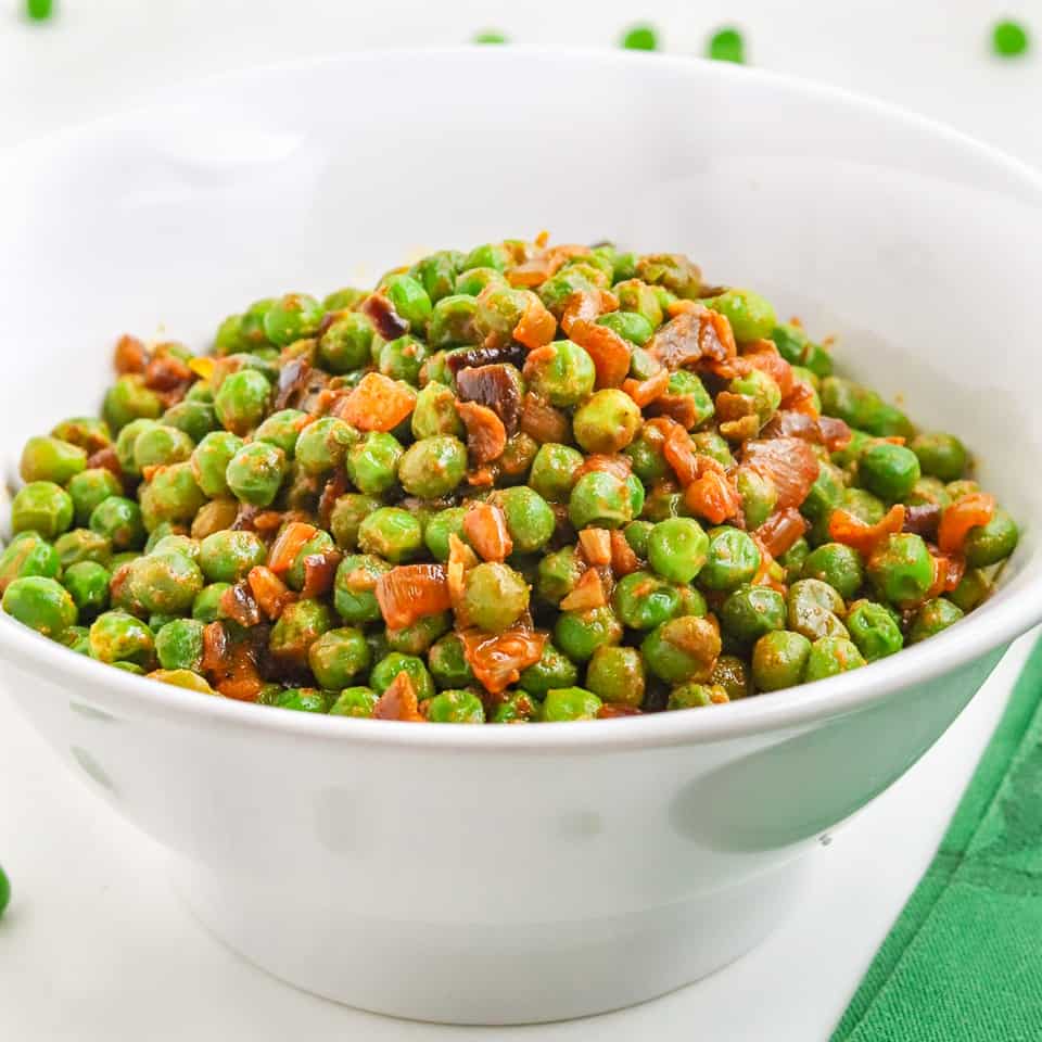 Frozen green peas with nutritional yeast recipe
