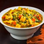 vegan chunky potato leek soup