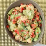 butter beans cucumber salad in a bowl