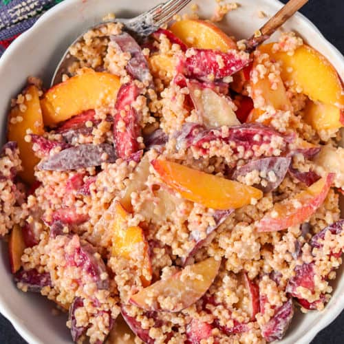 Healthy Millet Breakfast with Peaches FOODHEAL