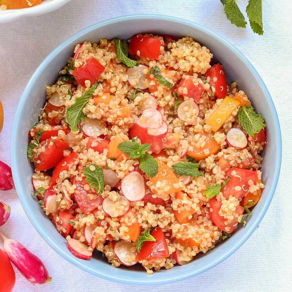 fresh apricot quinoa salad recipe