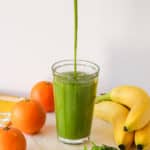 green smoothie with bananas & oranges