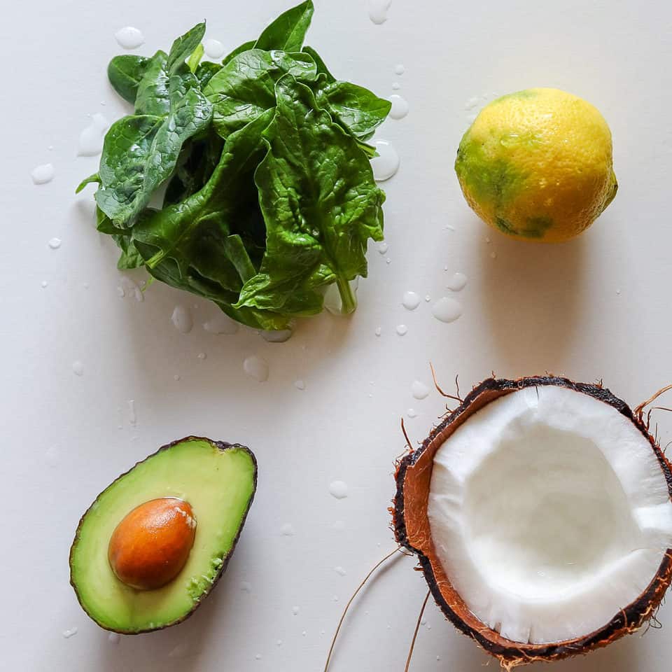ingredients for avocado smoothie