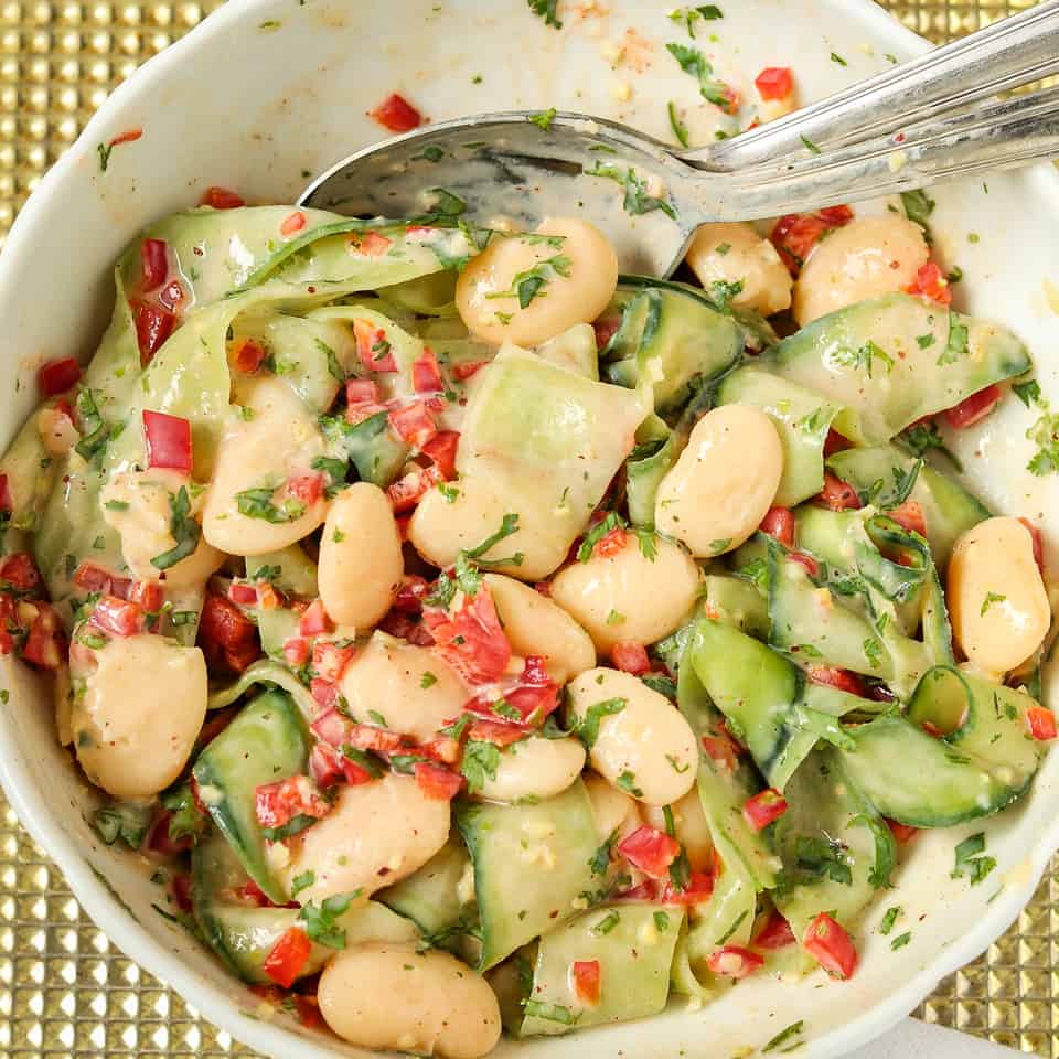 Creamy Butter Beans and Cucumber Salad Recipe FOODHEAL