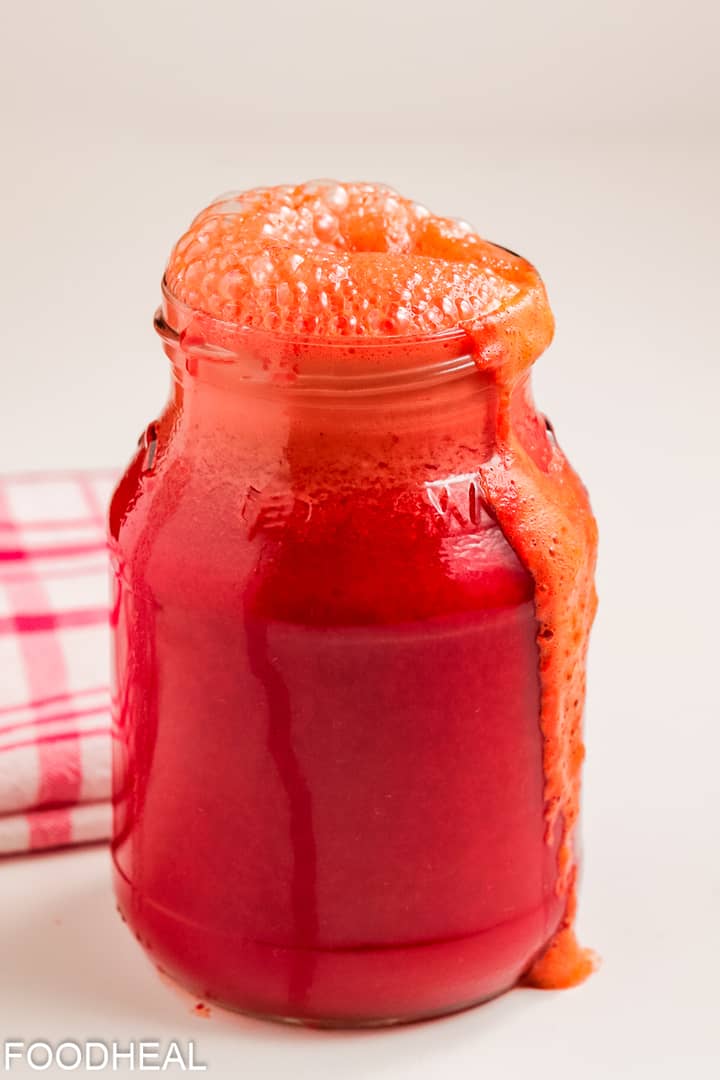 Beetroot carrot juice