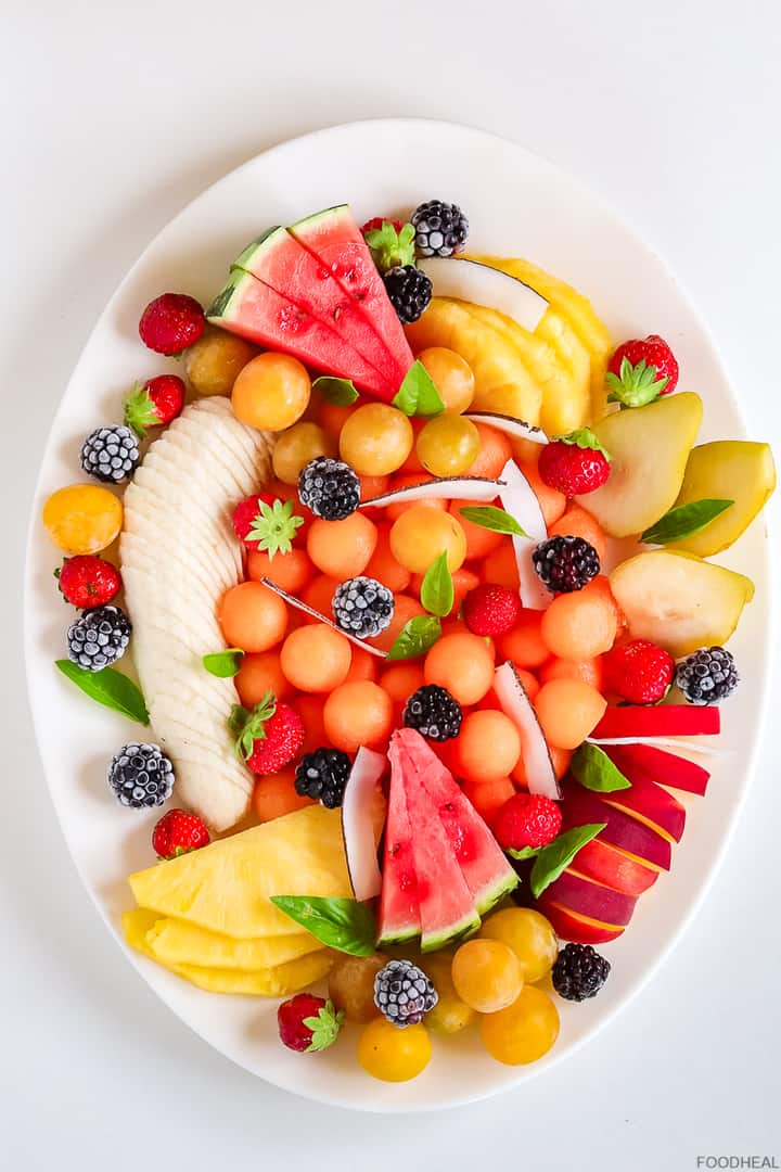 fruits salad in a tray