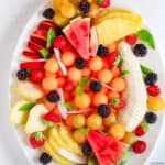 mixed fruits in a tray