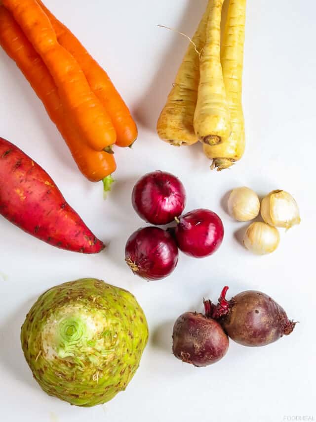 Simple Fall roasted root vegetables recipe FOODHEAL