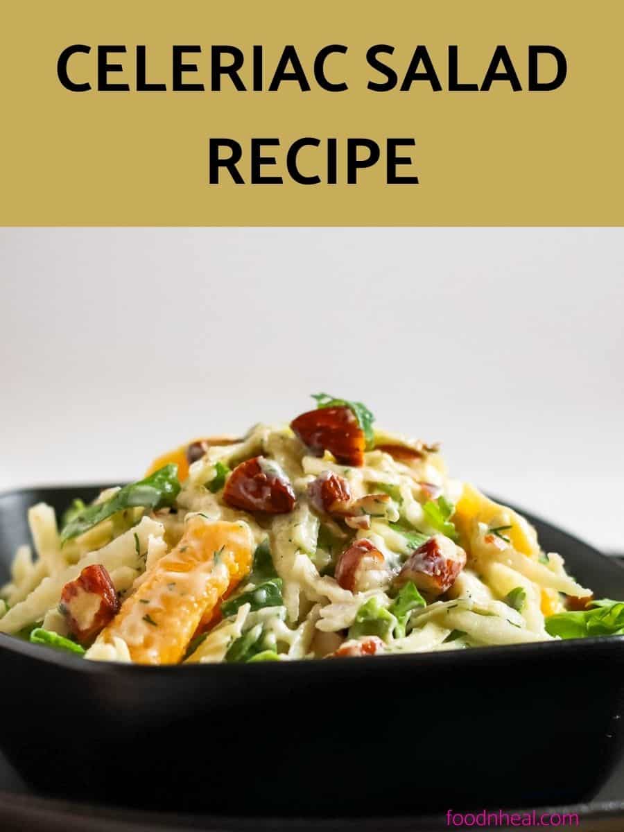 celeriac salad recipe pin for Pinterest