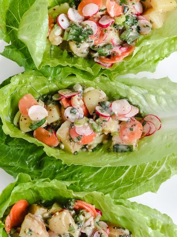 vegan lettuce wrap salad