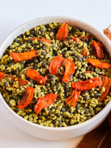 millet and roasted carrots
