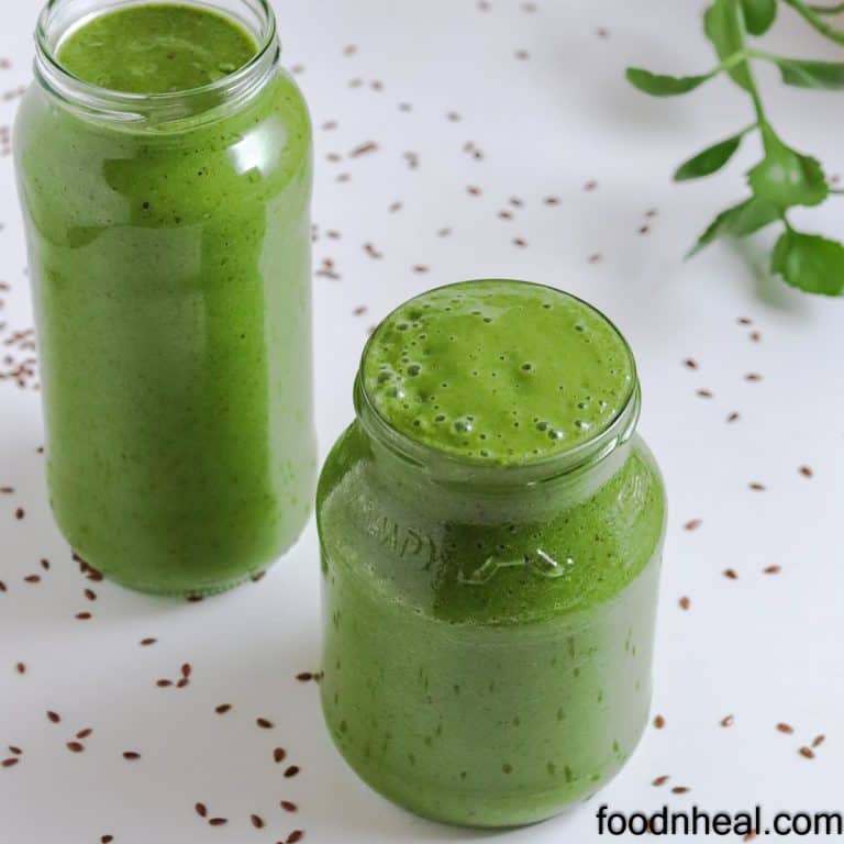 Amazing green smoothie for weight loss with spinach FOODHEAL