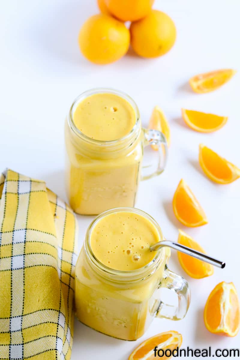 orange smoothie with yogurt