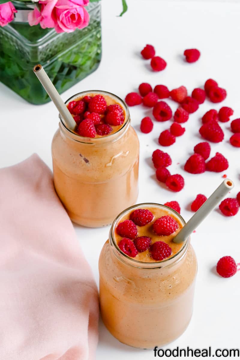 raspberry smoothie with carrots