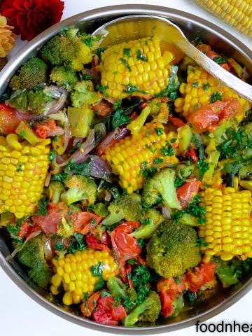 Corn recipe with broccoli