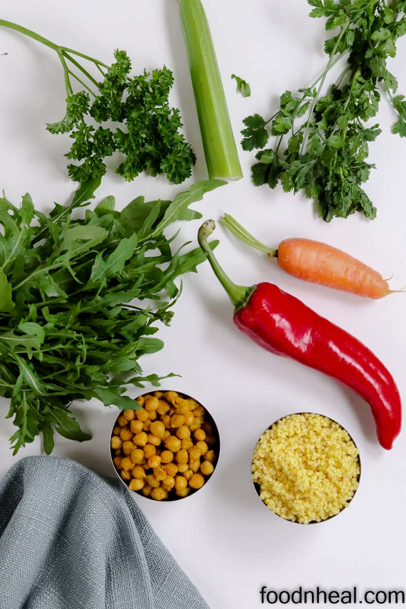 Ingredients for arugula salad