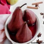 non-sugared poached pears