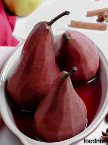 non-sugared poached pears