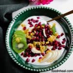 quick breakfast with pomegranate